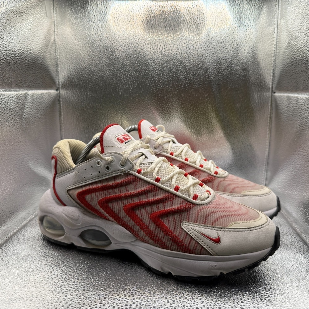 Size 9 Nike Air Max TW White Red‎ Mens Comfort Lace-Up Athletic Shoes DQ3984-104